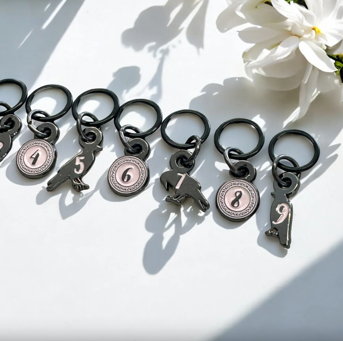 Counting yarn Crows Stitch Marker Pack