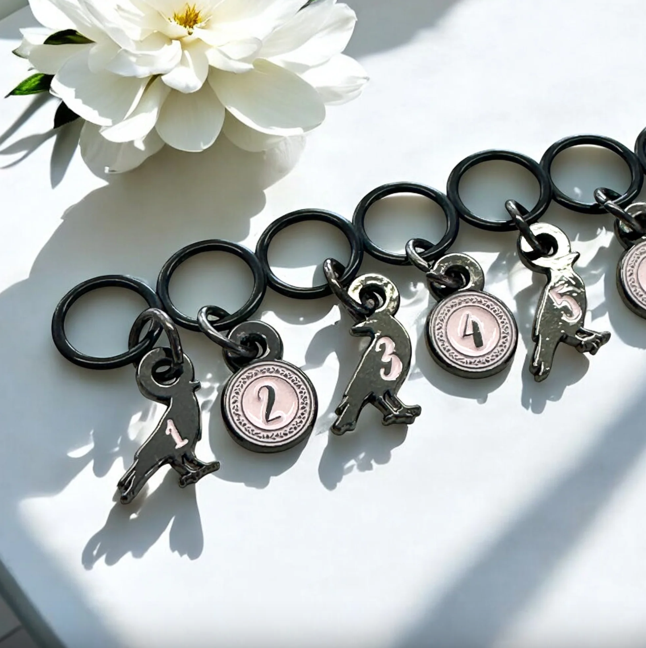 Counting yarn Crows Stitch Marker Pack