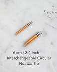 Curve IC knitting Needle pairs - 6cm/ 2.4"