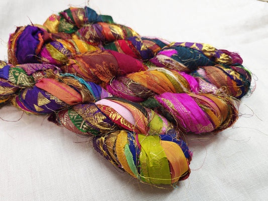 Recycled brocade silk ribbon