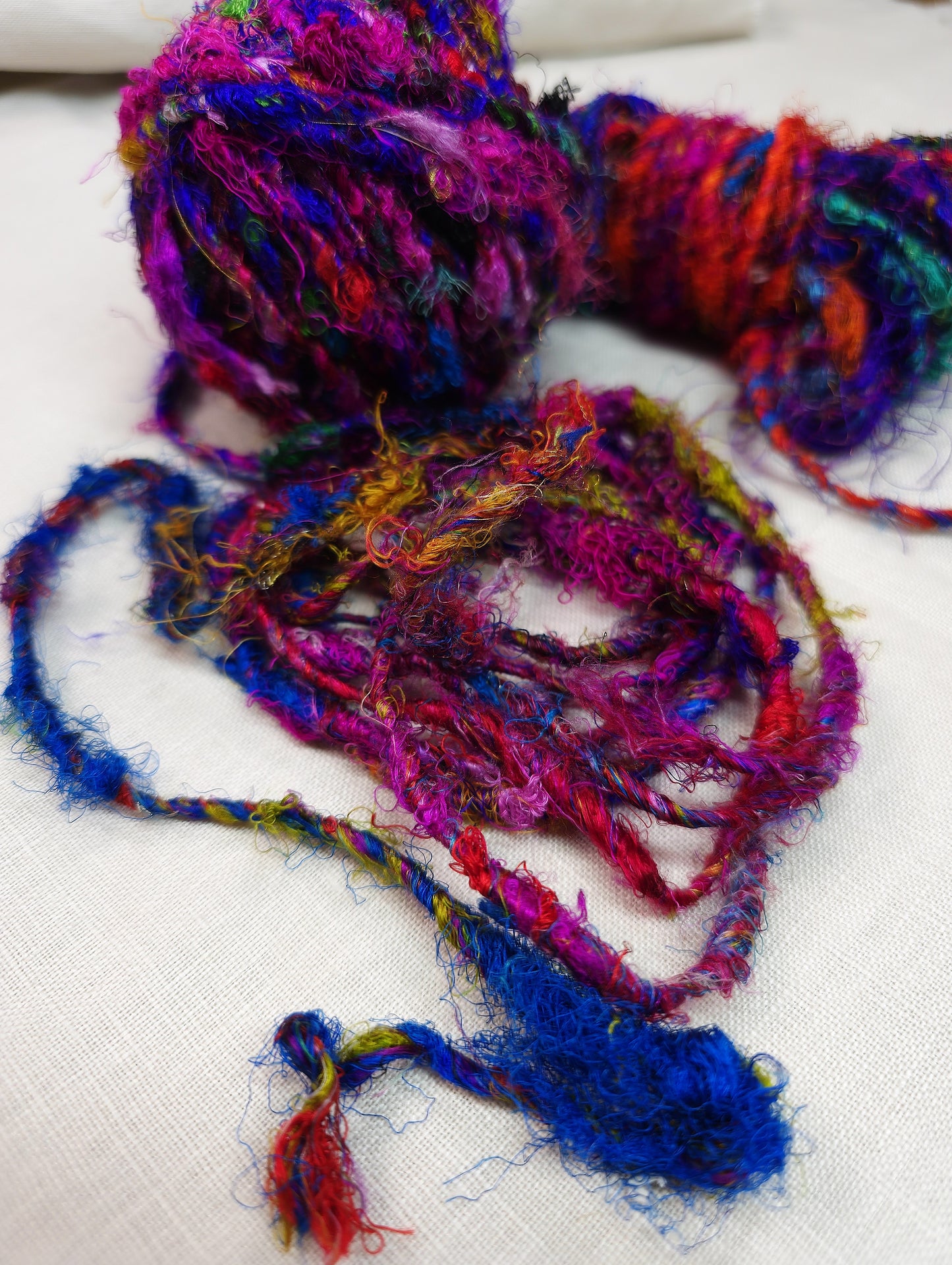 Hand spun Sari yarn-