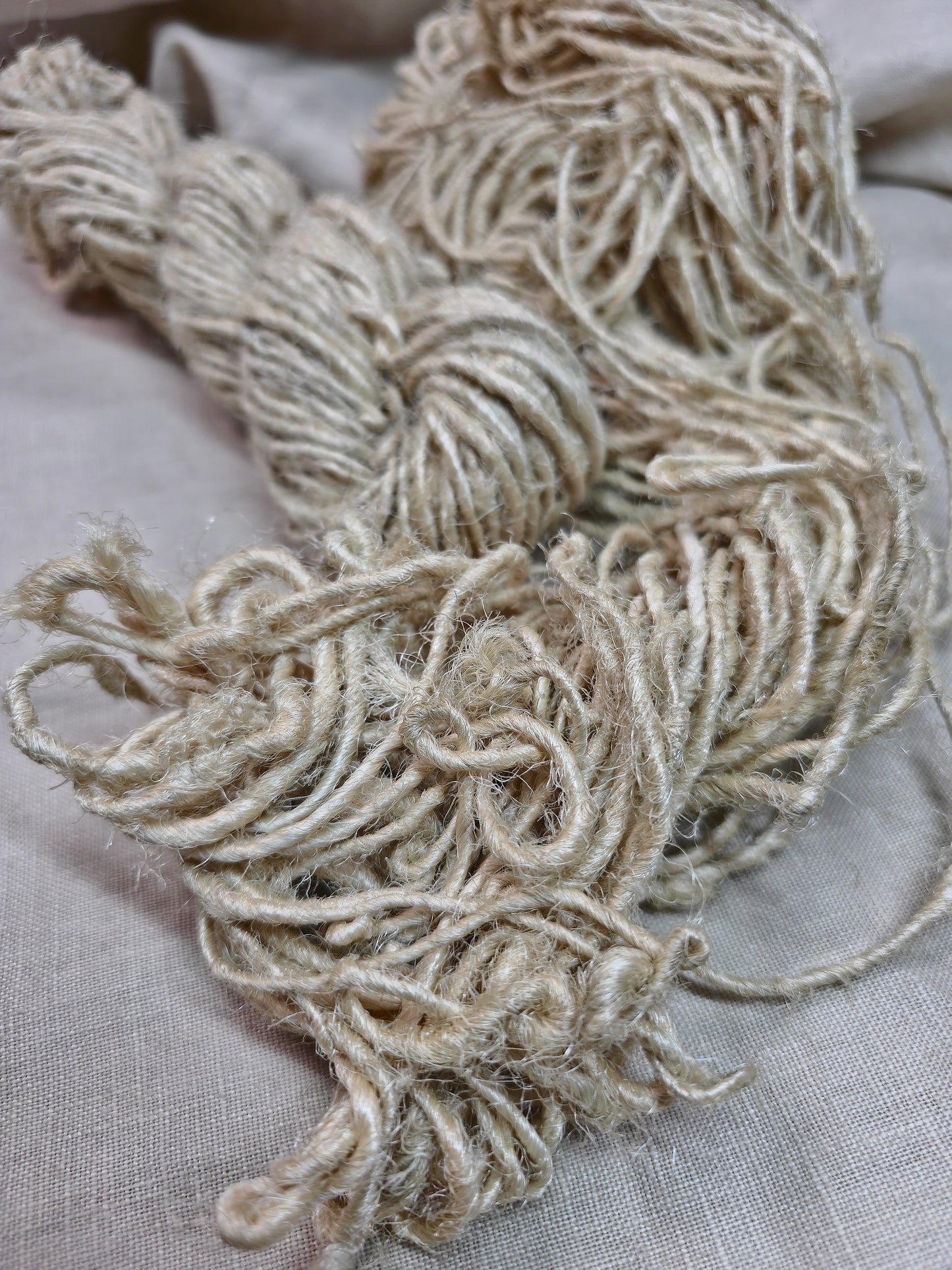 Hand spun Tussah Silk