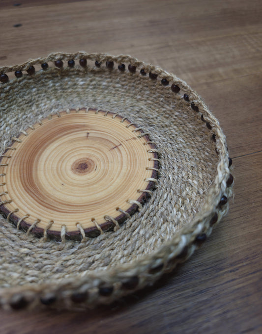 Woven hemp bowl