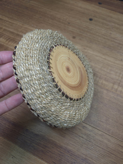Woven hemp bowl