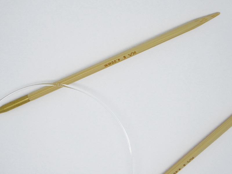 60cm Fixed Circular bamboo knitting needles- KA Seeknit